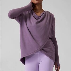 Athleta Sweater Sweatshirt Size Small‎ Soft Cozy Oversized Casual Yoga Slouchy